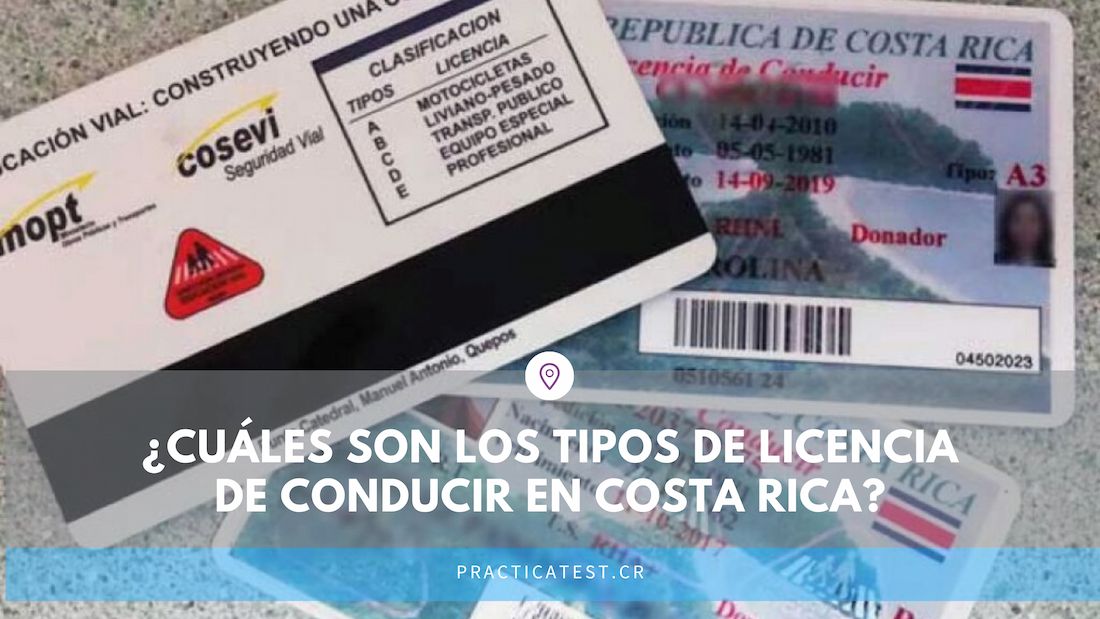 ¿Cuáles son los tipos de licencia de conducir en Costa Rica?